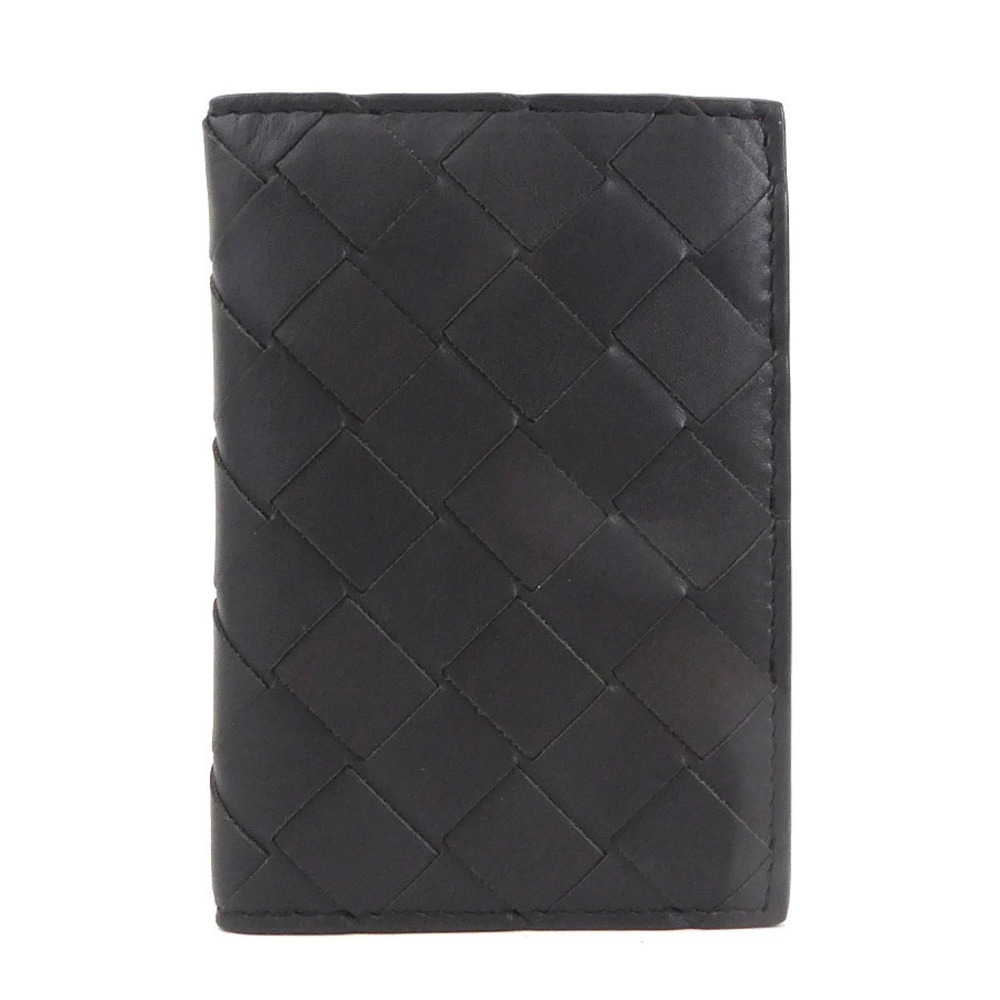 Bottega Veneta Intrecciato Leather Card Case Wallet Brown